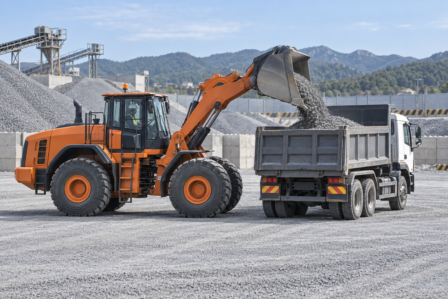 Educational illustration for Wheel-loader aggregate loading